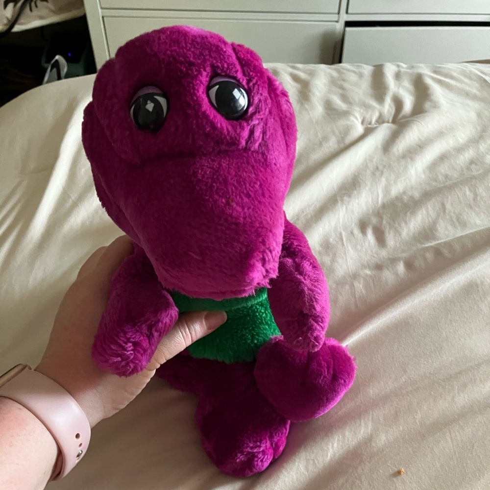 Vintage Barney, the dinosaur plush